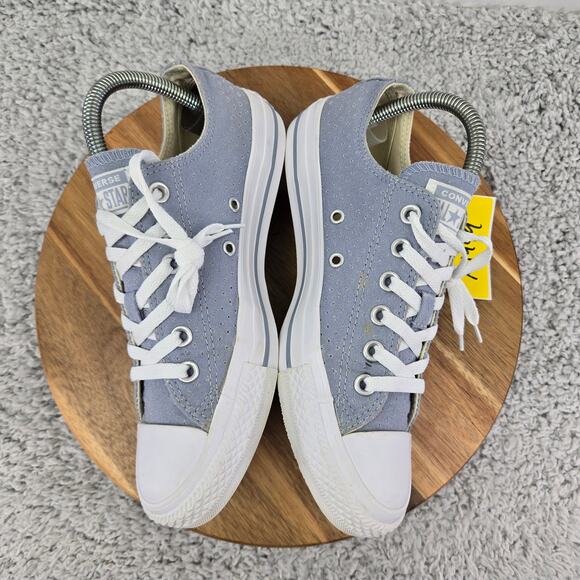 Converse CTAS All Star Ox Low Blue Perforated Casual Y2K Daily Sneakers Womens 8 - Picture 7 of 13
